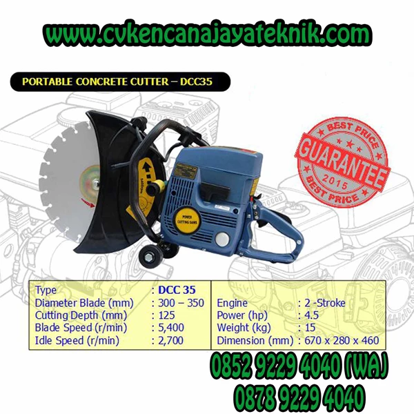 Portable Concrate Cutter Dcc35 - Cutting Machine